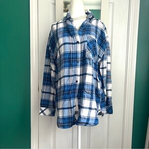 Rails Jackson Plaid Button Down Shirt in Blue/White Small